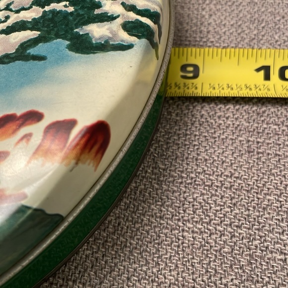 Vintage Cookie Tin by OLIVE Can Chicago with Winter Scenery Horse Drawn Sleigh - Picture 4 of 8